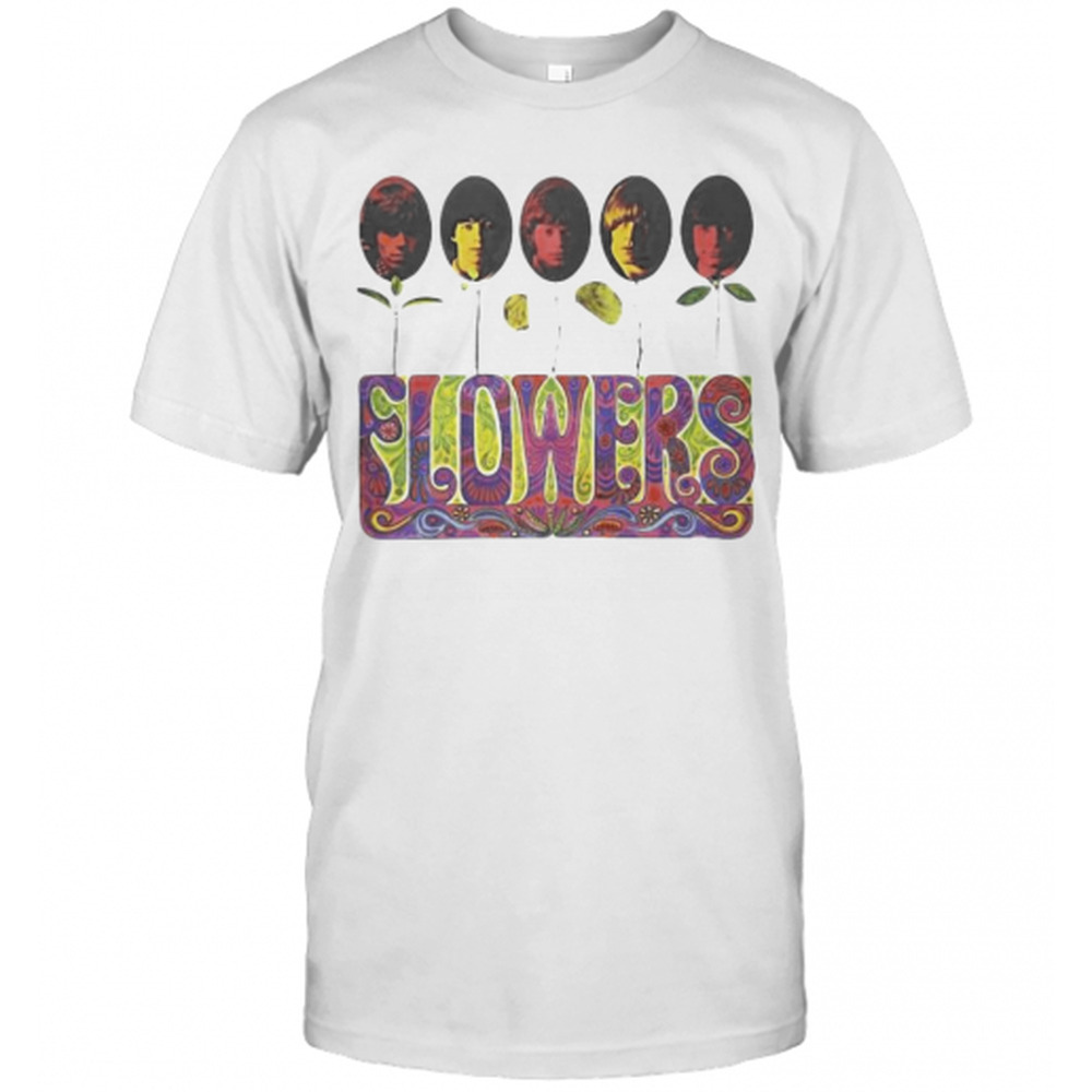 The Rolling Stones Band Members Flowers T-Shirt